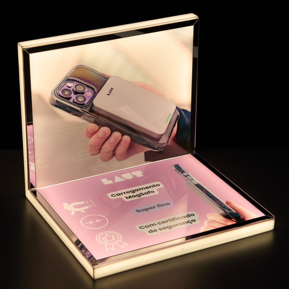Display LED Rosa Iluminado